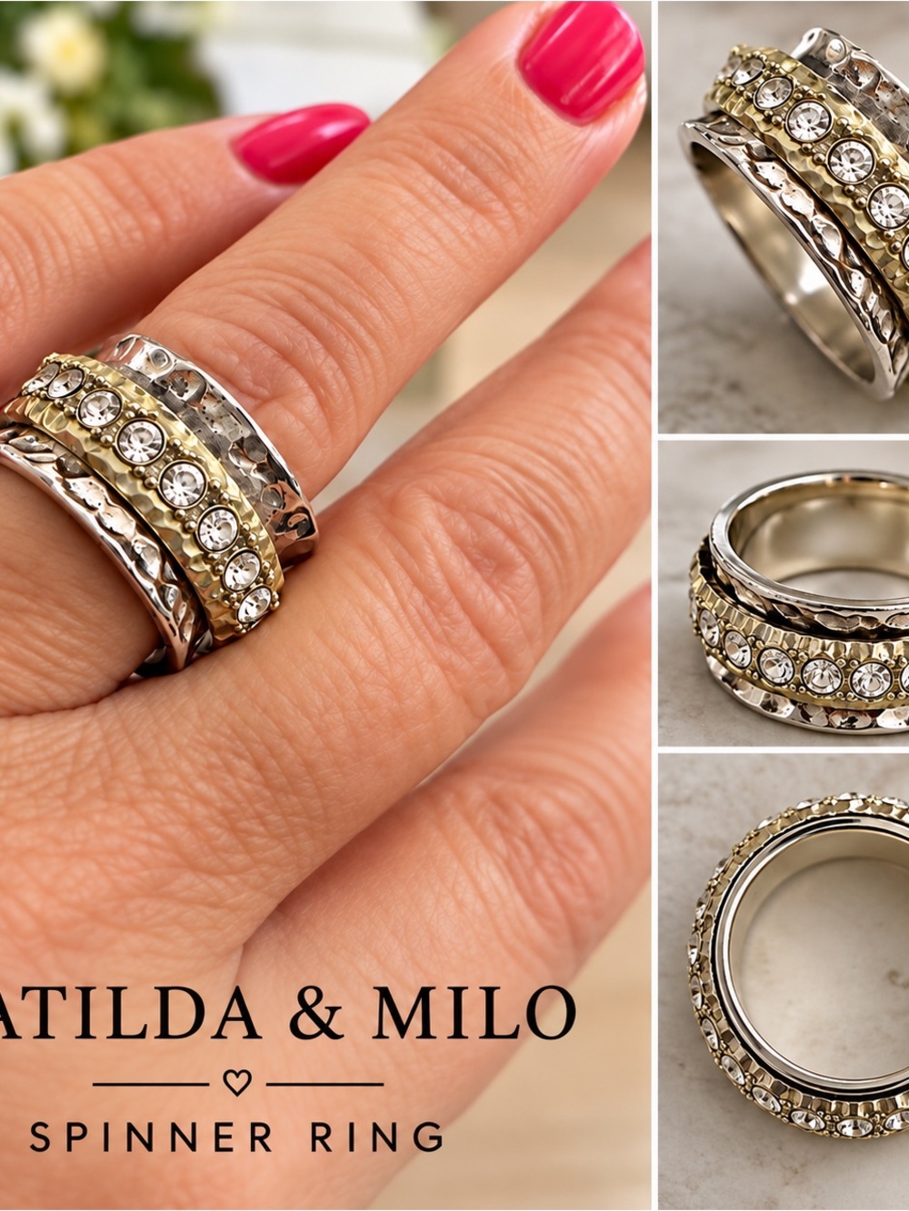 Matilda & Milo Spinner Ring Size 8 Brand New!